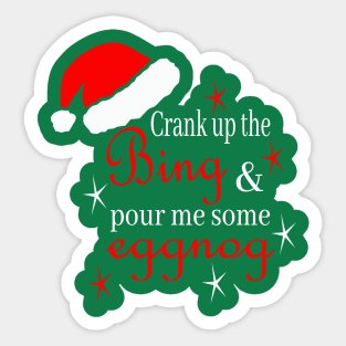 Christmas Bing Crosby, vintage Christmas Sticker